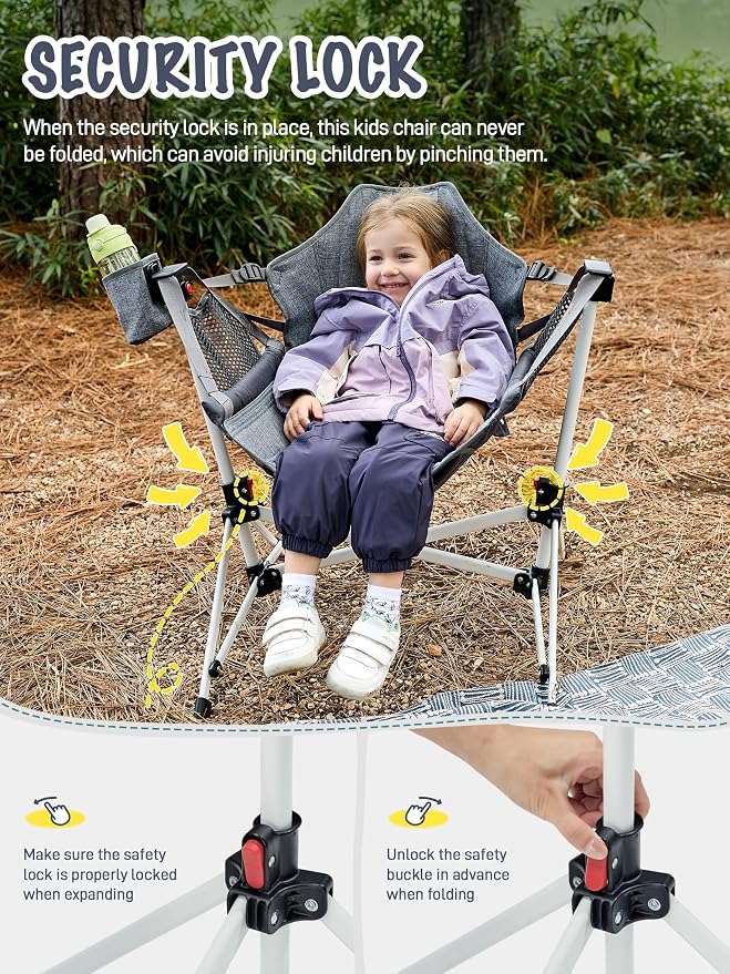 EVER ADVANCED Kids Hammock Chair Foldable, Kids Camping Chair - Image 7