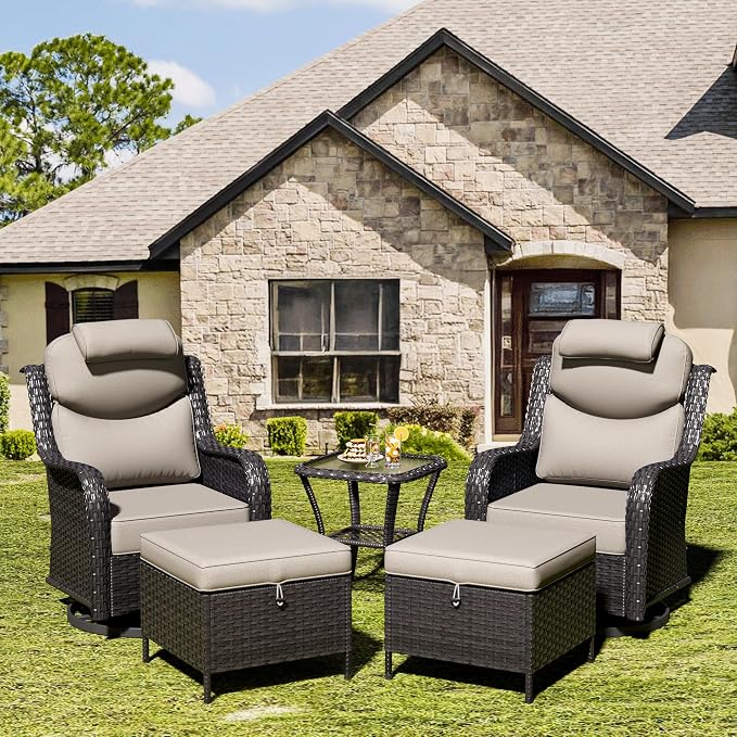 Patio Swivel Rocker Chairs of 2 - Image 9
