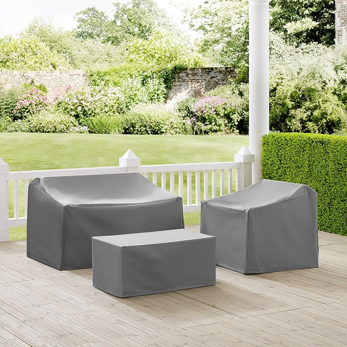 Crosley Furniture Patio Furniture Covers, Waterproof 3-Piece Cover Set - Image 3