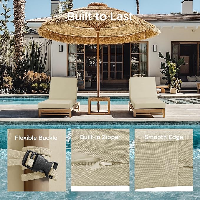 Codi Outdoor Lounge Chair Cushion, Chaise Cushions - Image 2