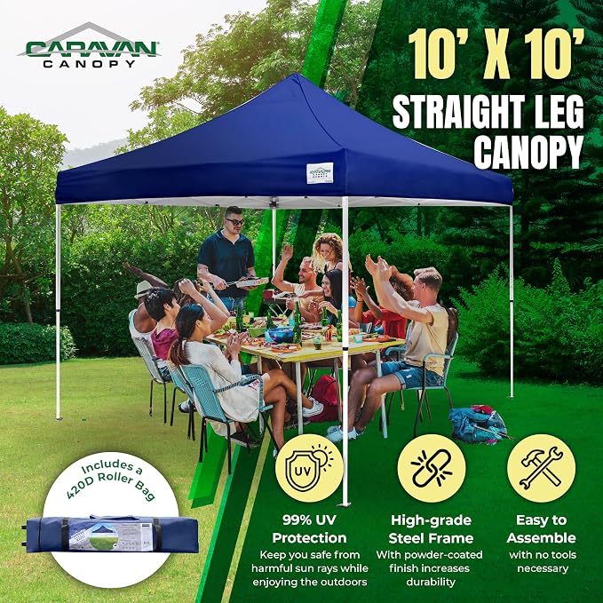 Caravan Canopy M Series Pro 2 10 x 10 Foot Lightweight Steel Frame Shade Tent - Image 2
