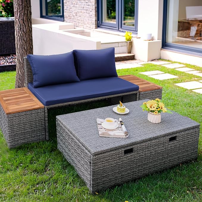 Flamaker Outdoor Rattan Lounge Chair - Image 2