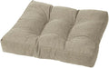 Cushion Source Tufted Ottoman Cushions, Sunbrella Linen Stone by CushionSource