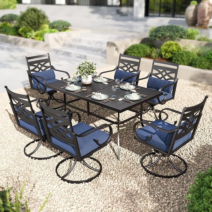 PHI VILLA 7 Pieces Outdoor Dining Set by PHIVILLAThepioneerofcomfortablehouseholdsupplies