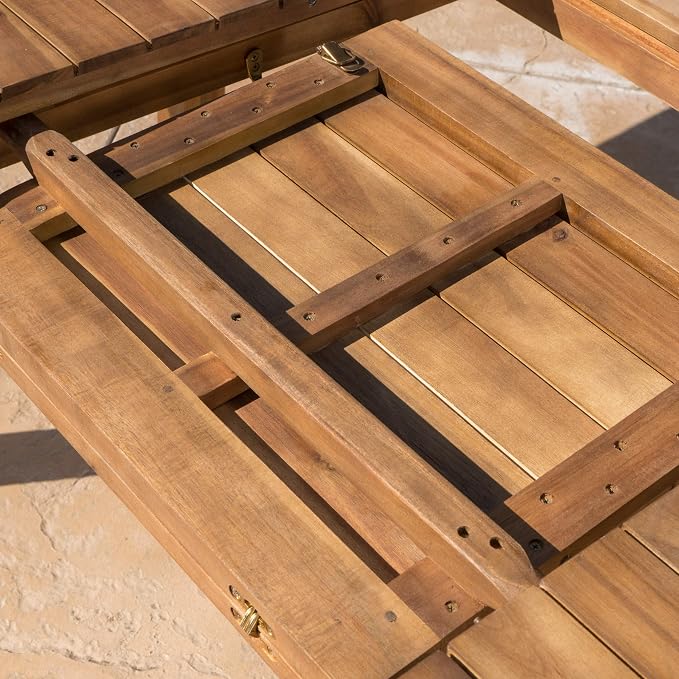 Christopher Knight Home Wilson Outdoor Expandable Acacia Wood Dining Table - Image 9