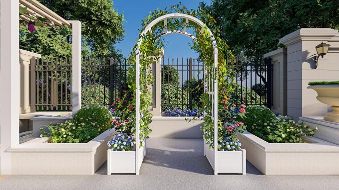 No-Dig 40" W x 86" H Vinyl Arbor - Image 5