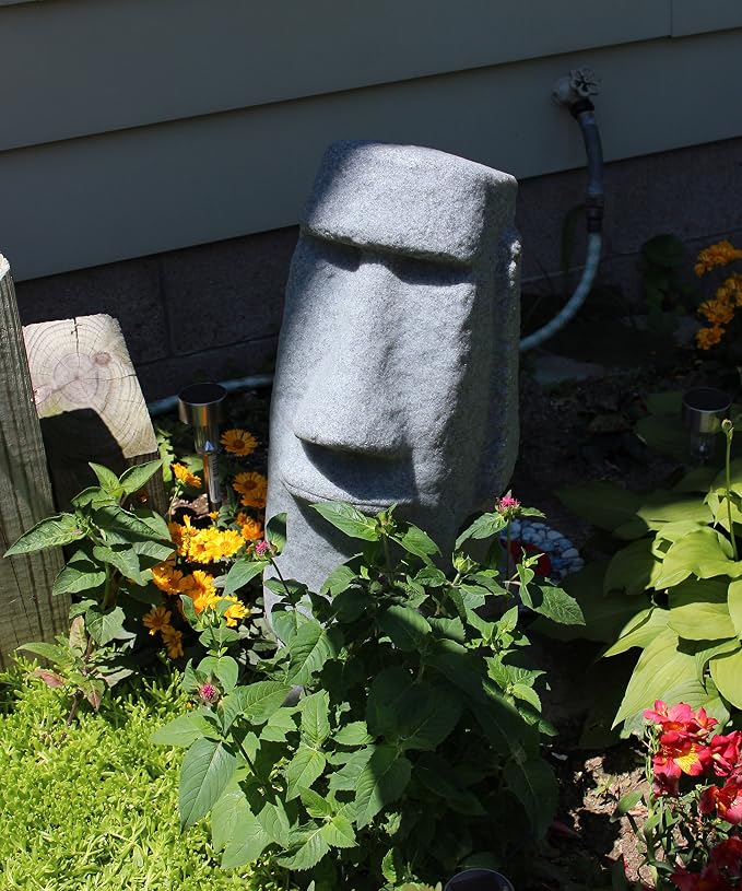 EMSCO Group Easter Island Head Statue – Natural Granite Appearance – Made of - Image 3