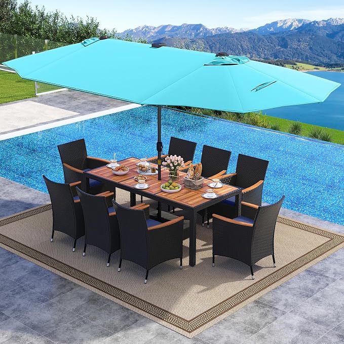 Tangkula 11 Pieces Patio Dining Set - Image 2