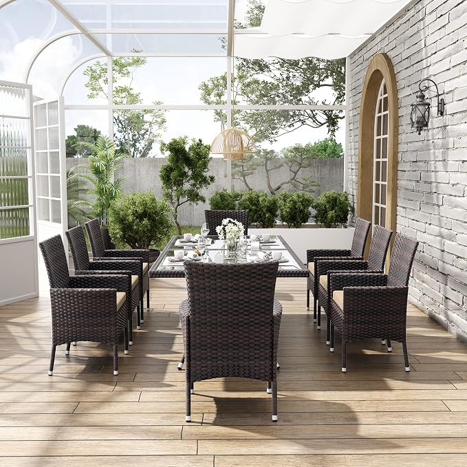 ALAULM 10 Piece Outdoor Patio Dining Set - Image 6