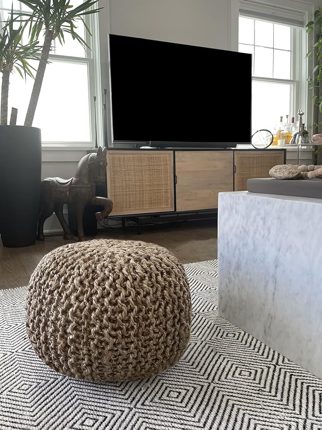 S & L Homes Pouf Ottoman - Image 3