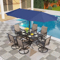 PHI VILLA 8 PCS Patio Dining Set by PHIVILLAThepioneerofcomfortablehouseholdsupplies