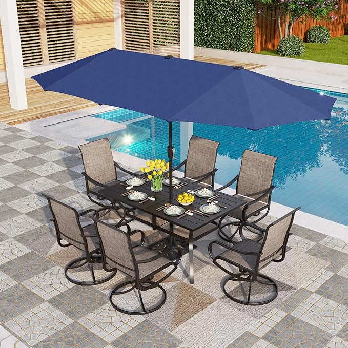 PHI VILLA 8 PCS Patio Dining Set by PHIVILLAThepioneerofcomfortablehouseholdsupplies