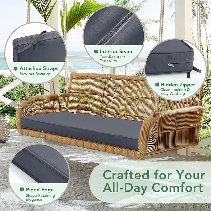 Outdoor Bench Cushion: Waterproof and Fade Resistant Patio Furniture Cushions - Image 4
