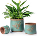 YBX Terracotta Pots Inch with Drainage Holes, Bee Decor, Ceramic Pots by YBXYIBOXUAN
