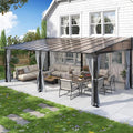 COVERONICS 12' X 20' Outdoor Polycarbonate Lean to Gazebo by COVERONICS