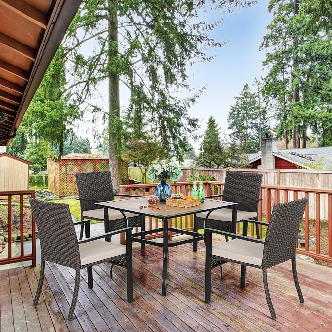 PHI VILLA 5 Piece Outdoor Dining Set - Image 5