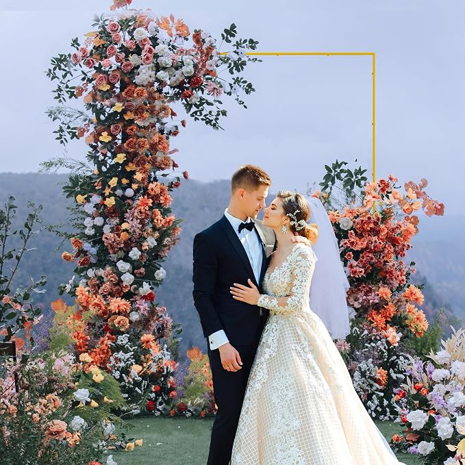 Wokceer Wedding Arch Backdrop Stand Square 7.2 x 7.2 FT Wedding Arches - Image 7