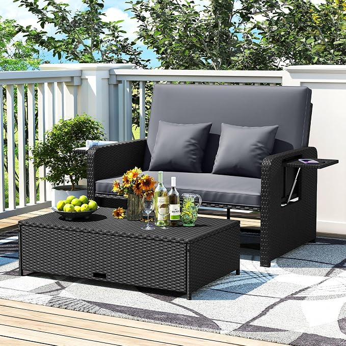 RELAX4LIFE Wicker Patio Outdoor Daybed - Image 2