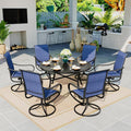 Sophia & William 7 Pieces Outdoor Patio Dining Set, 6 x Swivel Patio Dining by SophiaWilliam