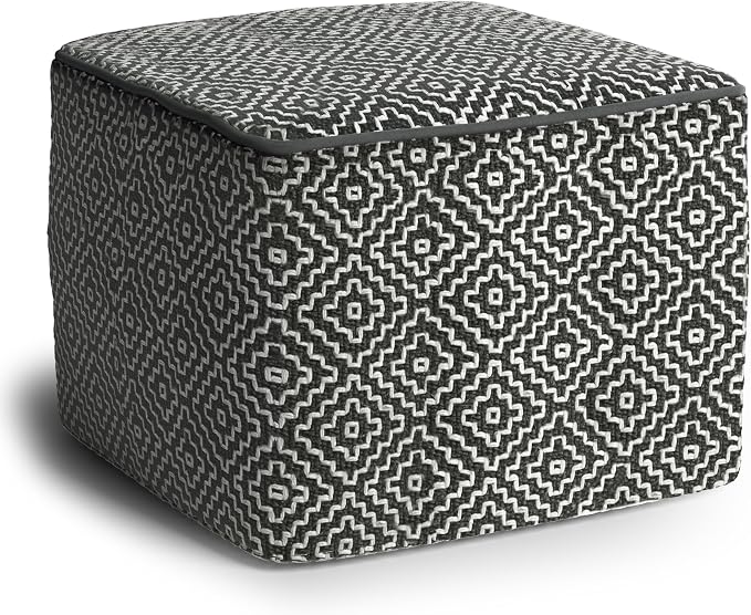 SIMPLIHOME Briella Square Pouf by SimpliHome