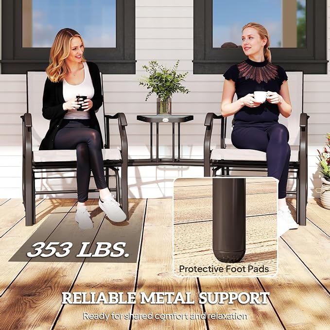 Outsunny Outdoor Glider Chairs - Image 7