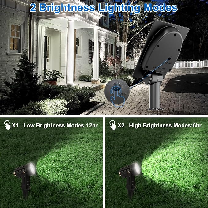 Solar Spot Lights Outdoor, Solar Landscape Spotlights IP65 Waterproof 9.8ft - Image 4