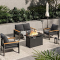 Aoxun Aluminum Outdoor Patio Furniture Set, 5-Piece Outdoor Sectional by Aoxun