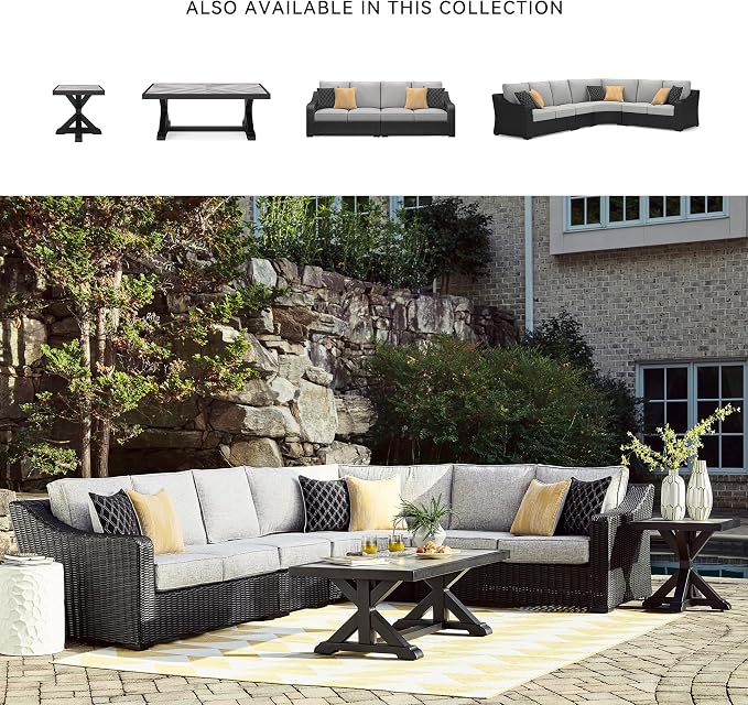 Signature Design by Ashley Beachcroft Curved Modern 4-Piece Outdoor Sectional - Image 6