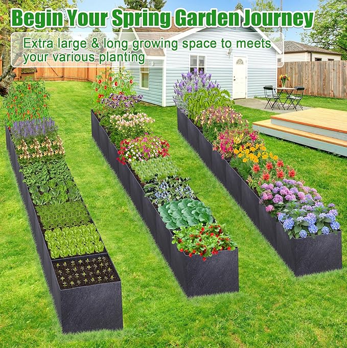 POILKMNI 16x2x1ft Fabric Raised Garden Bed - Image 7