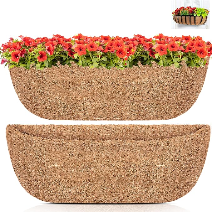 Y&M 30" Coco Liner for Window Box Deck Basket Planter Trough Coconut Fiber by YM