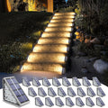 NIORSUN Outdoor Stair Lights Waterproof IP67, 24 Pack Solar Step Lights by NIORSUN
