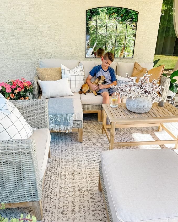 Sophia & William Outdoor Patio Furniture Sets, 5-Piece All-Weather Patio - Image 2