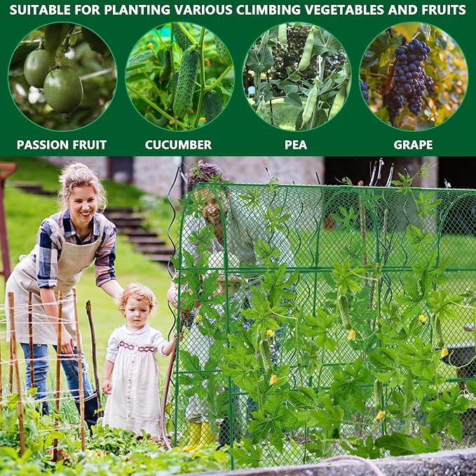 codree Cucumber Trellis for Raised Bed, 63 x 63 Inch U-Shape Garden Trellis for - Image 5