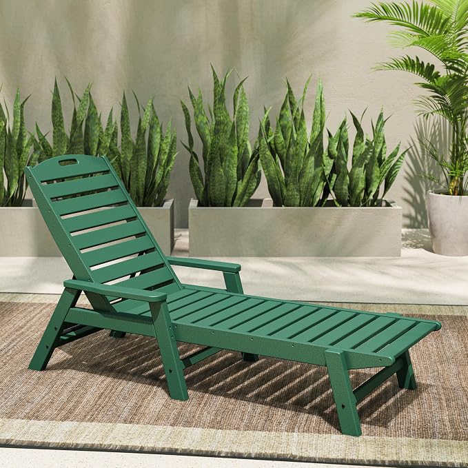 POLYWOOD NCC2280MA-P Nautical Arms Chaise, One Size - Image 2
