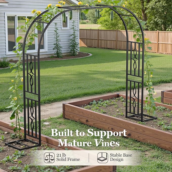 Metal Garden Arch, Heavy Duty Garden Trellis - Image 4