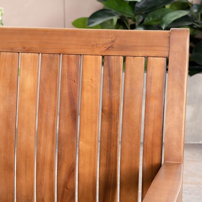 Christopher Knight Home Kally Outdoor Five Piece Acacia Dining Set, Teak Finish - Image 5