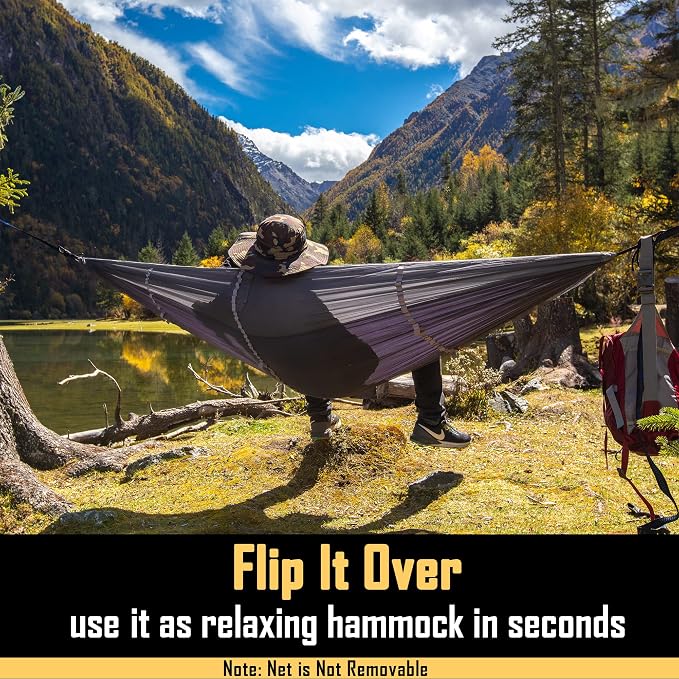 Sunyear Camping Hammock, Portable Single & Double Hammock - Image 5