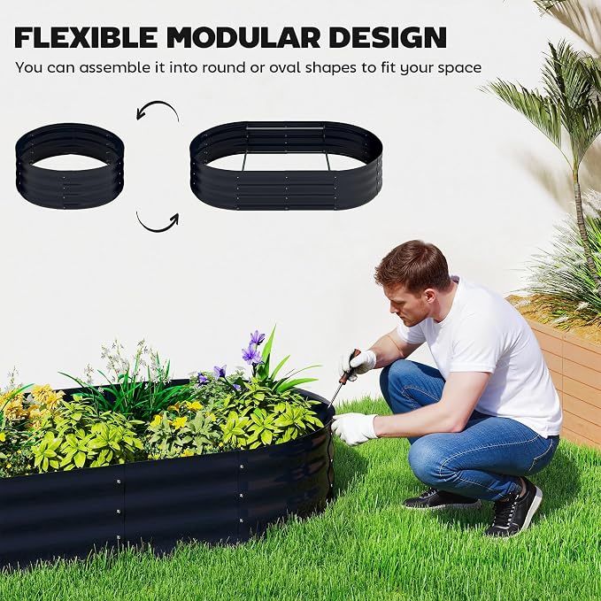 Outsunny Galvanised Raised Garden Bed - Image 6