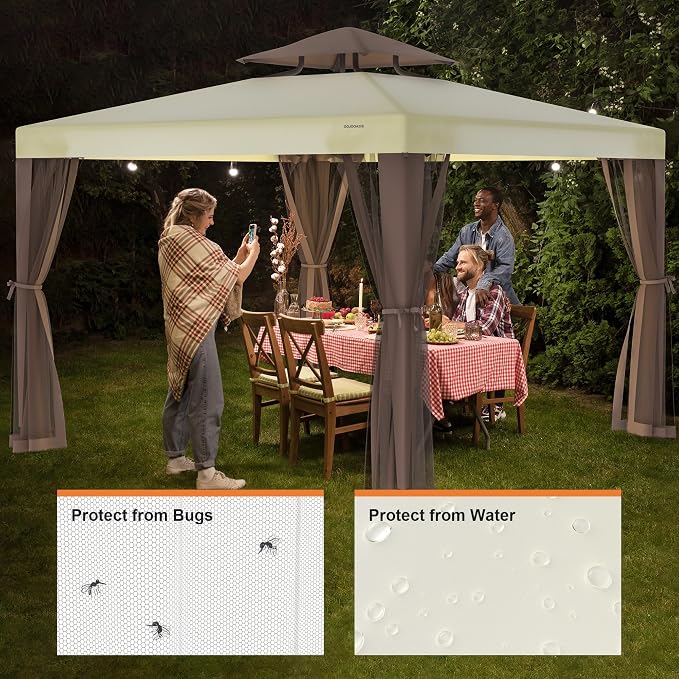 Patio Gazebo Tent Outdoor Canopy Shelter 10'x10' - Image 5
