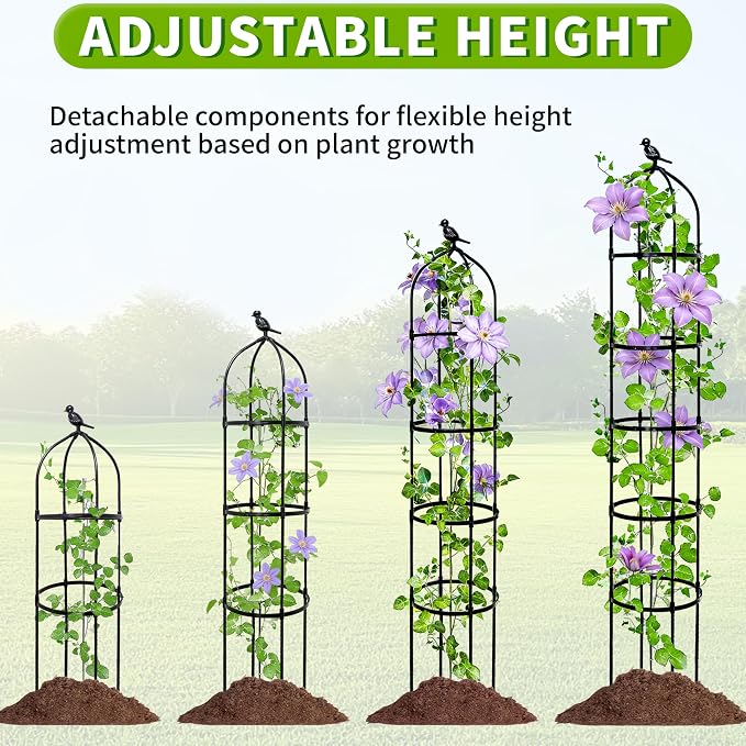 2-Pack 6.7FT Garden Obelisk Trellis - Image 5