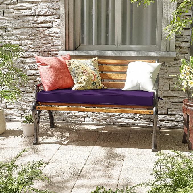 Premium Outdoor Bench Cushions for Patio Furniture 3.5inches Memory Foam Bench - Image 2