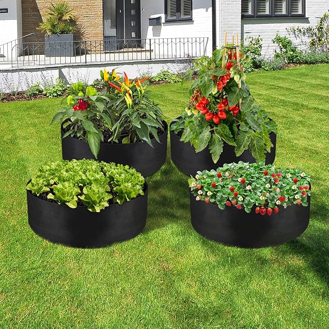 LBTING 4Pcs 30 Gallon Plant Grow Bags, Fabric Raised Planting Bed Heavy Duty - Image 7