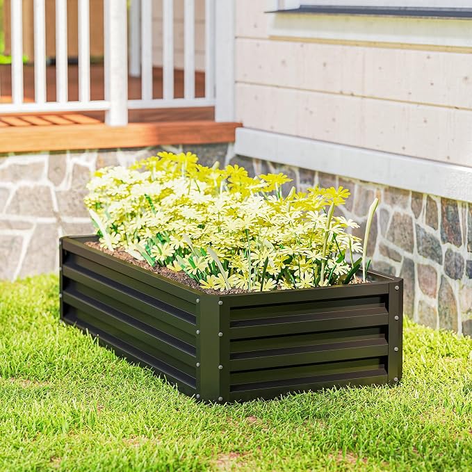 Outsunny Galvanized Raised Garden Bed, - Image 8