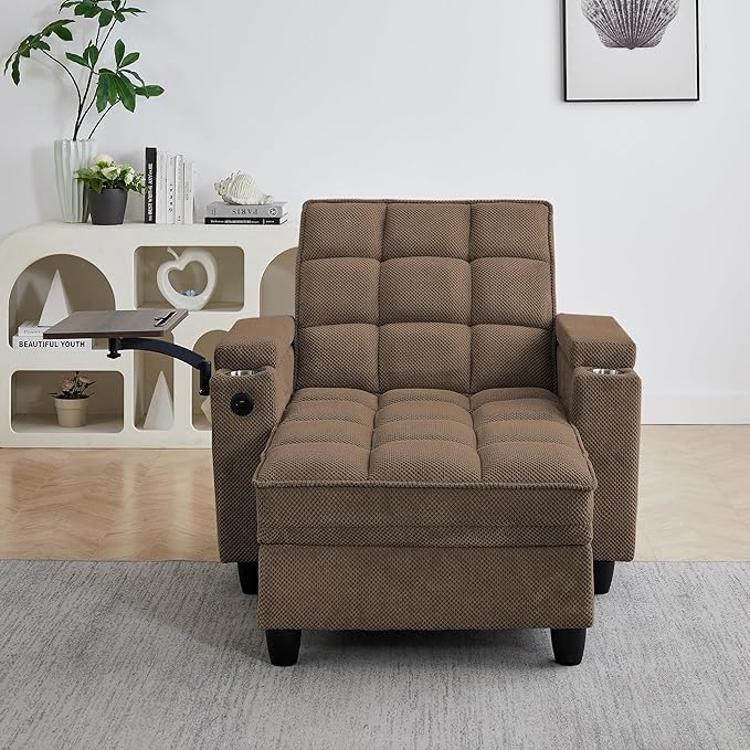 Eafurn 6-Position Adjustable Convertible Chaise Lounge Sleeper Chair - Image 4