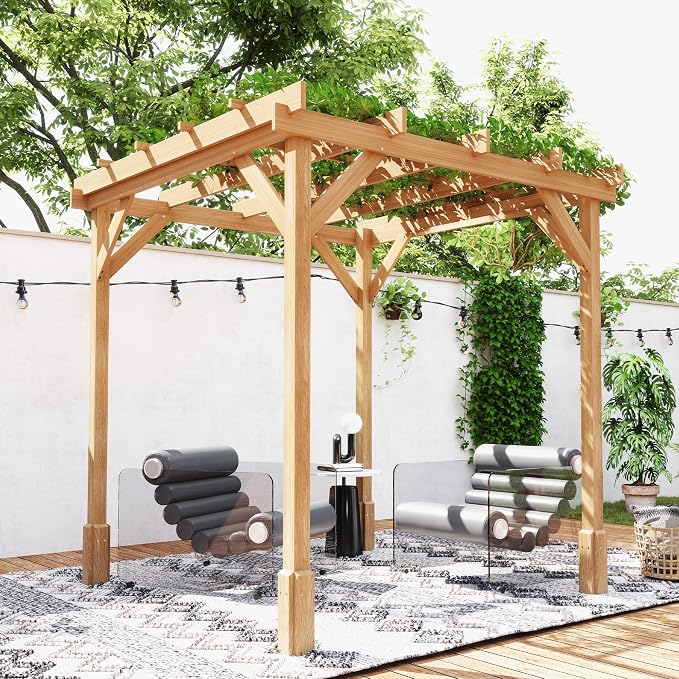 Outsunny 6.6' x 6.6' Outdoor Pergola - Image 9