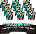 12 Pcs Stretch Patio Cushion Covers, Outdoor Couch Covers Replacement, Outdoor by BIETYONE