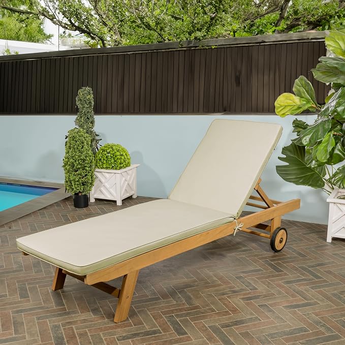 JONATHAN Y LNG1000E Mallorca 77.56"x23.62" Modern Classic Adjustable Acacia - Image 2