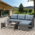 Shintenchi 3-Piece Outdoor Patio Furniture Sets, Wicker Patio Conversation Sets by Shintenchi