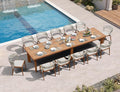PURPLE LEAF 13 Pieces Large Outdoor Dining Set Patio Table and Chairs Set by PURPLELEAF