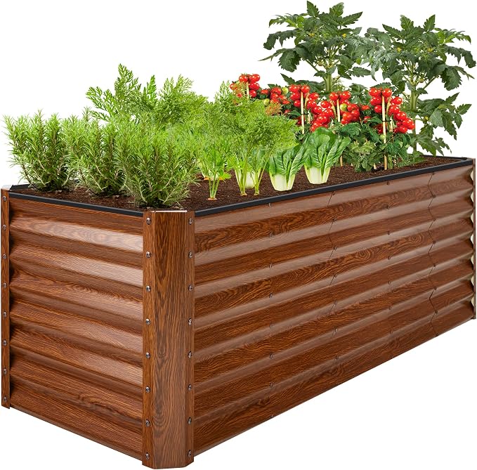 Best Choice Products 8x2x2ft Outdoor Metal Raised Garden Bed, Rectangular Deep by BestChoiceProducts